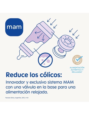 Biberón Anti-Cólicos 320ml rosa +4m Mam Baby