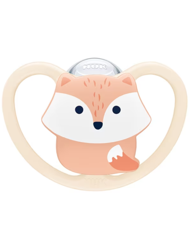 Chupete Space Zorro/Arcoíris Silicona pack 2 uds (0-6M) NUK