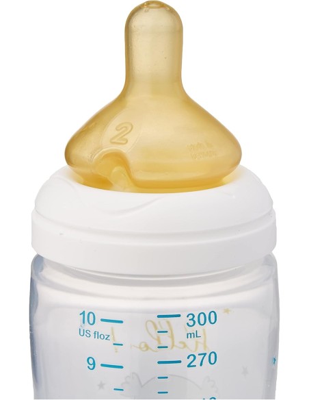 Biberón látex 3 velocidades 6M+ (300ml)| Tigex - Nappy.es