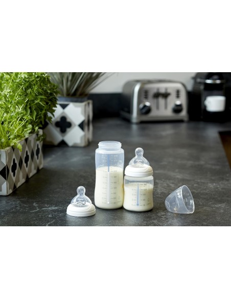 Biberón Transition+ silicona 300ml 6M+ Tigex