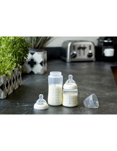 Biberón Transition+ silicona 150ml 0-6M Tigex