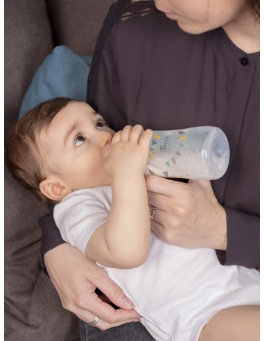 Biberón Transition+ silicona 150ml 0-6M Tigex