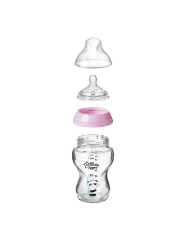 Comprar Biberón de cristal rosa Closer nature 250 ml - Tommee Tippee