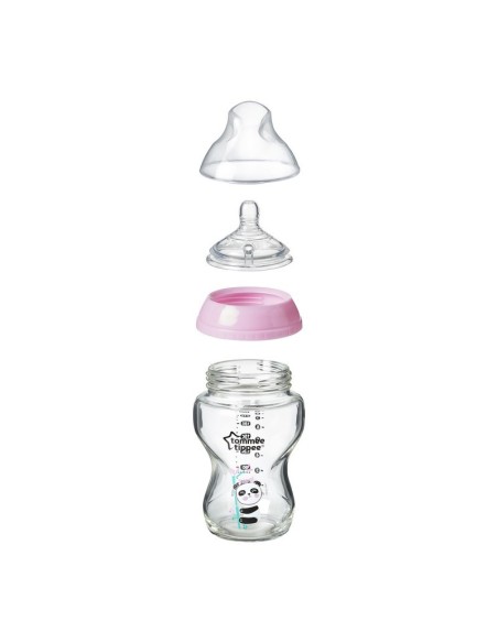 Comprar Biberón de cristal rosa Closer nature 250 ml - Tommee Tippee