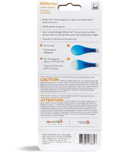 Pack de cucharas termosensibles (4 uds.) | Munchkin - Nappy.es