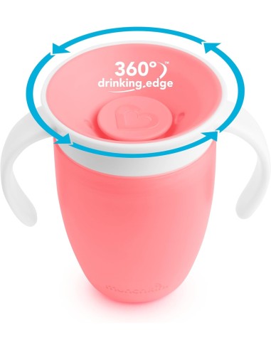 Taza antigoteo Miracle 360º con asas 200ml | Munchkin - Nappy.eS