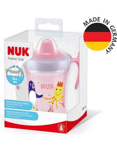 Taza de entrenamiento color rosa 6M+ 230ml NUK