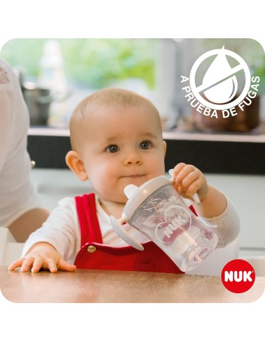 Taza de entrenamiento color turquesa 6M+ 230ml NUK