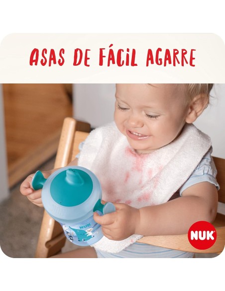 Taza de entrenamiento color turquesa 6M+ 230ml NUK