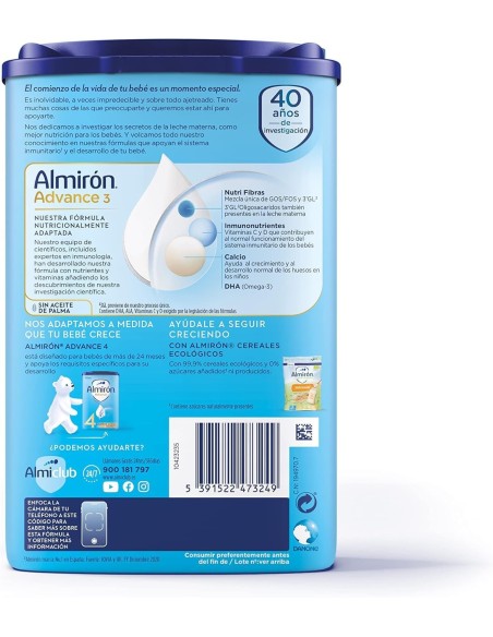 almiron-advance-3-800g-2.jpg – Detalle del logotipo y beneficios.