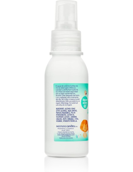 Colonia Gotitas de Oro. Vaporizador 80 ml. Instituto Español