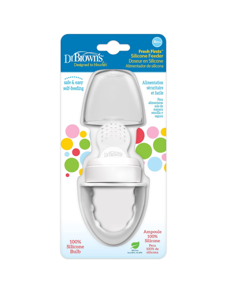 Alimentador antiahogo de silicona 4M+ | Dr Brown's - Nappy.es