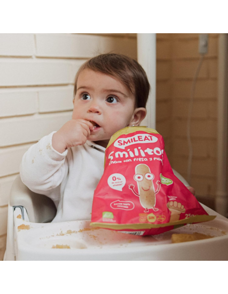 Smilitos sabor fresa y plátano eco |Smileat - Nappy.es