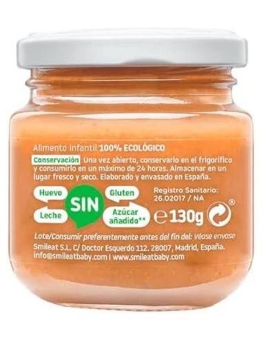 Oferta Potito pera y manzana ecológica tarrito 130g. +6M Smileat