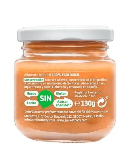 Oferta Potito pera y manzana ecológica tarrito 130g. +6M Smileat