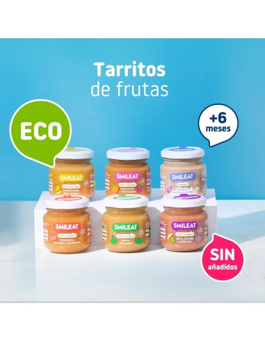 Oferta Potito pera y manzana ecológica tarrito 130g. +6M Smileat