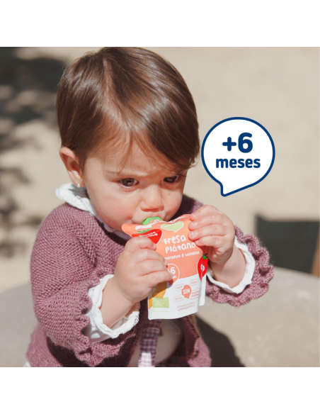 Pouch de Fresa y Platano 100gr eco | Smileat - Nappy.es