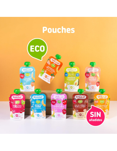 Pouch de Fresa y Platano 100gr eco | Smileat - Nappy.es