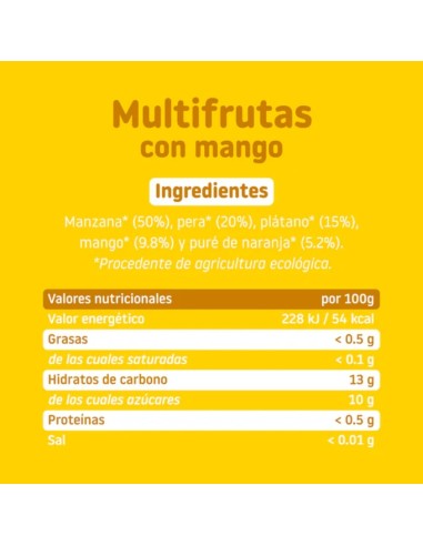 Oferta Potito multifrutas con mango tarrito 130g. +6M Smileat