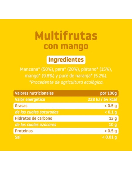 Oferta Potito multifrutas con mango tarrito 130g. +6M Smileat