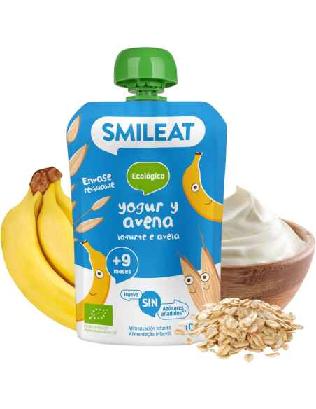 Pouch Yogur y Avena 100gr eco | Smileat - Nappy.es