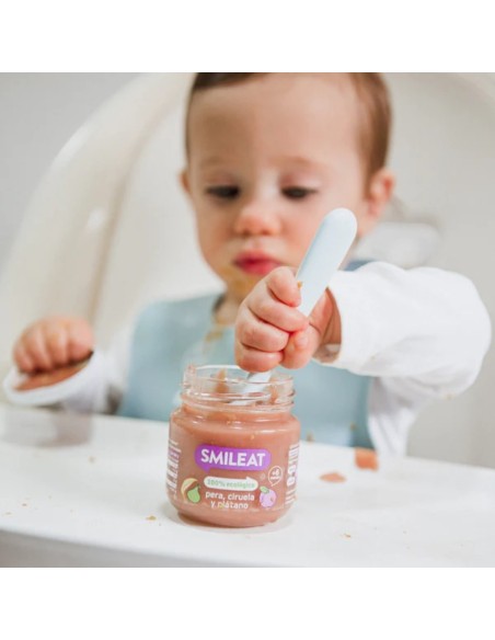 Oferta Potito pera, ciruela y plátano ecológico 130g. +6M Smileat