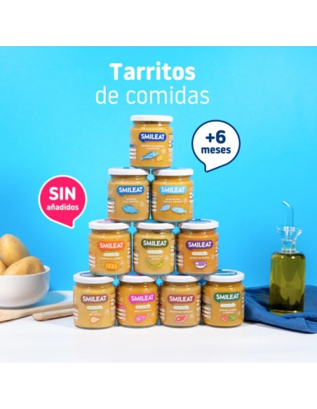 Oferta Potito verduras con merluza ecológico tarrito 230g. +6M Smileat