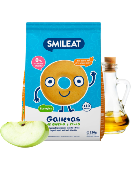 Galletas de espelta con manzana ecológica | Smileat - Nappy.es