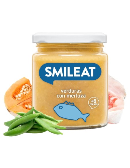 Oferta Potito verduras con merluza ecológico tarrito 230g. +6M Smileat