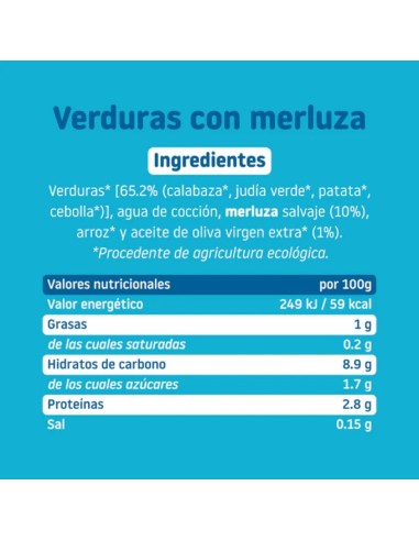 Oferta Potito verduras con merluza ecológico tarrito 230g. +6M Smileat
