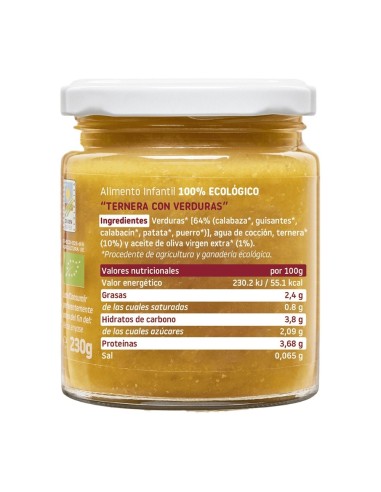 Oferta Potito ternera con verduras ecológico tarrito 230g. +6M Smileat