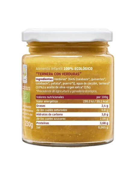 Oferta Potito ternera con verduras ecológico tarrito 230g. +6M Smileat