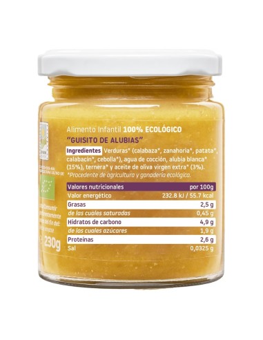 Oferta Potito guisito de alubias ecológico tarrito 230g. +6M Smileat