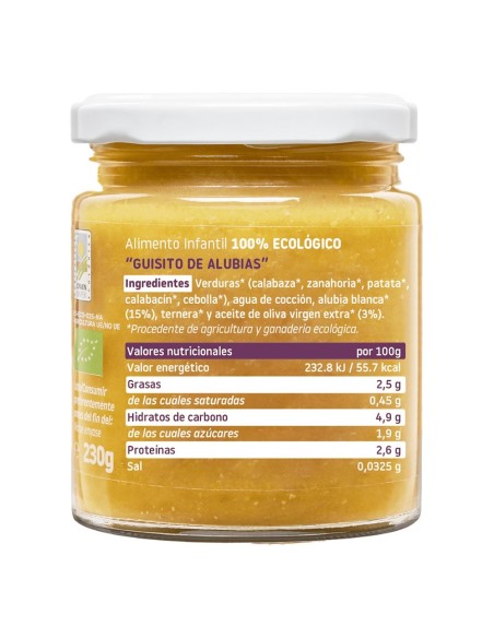 Oferta Potito guisito de alubias ecológico tarrito 230g. +6M Smileat