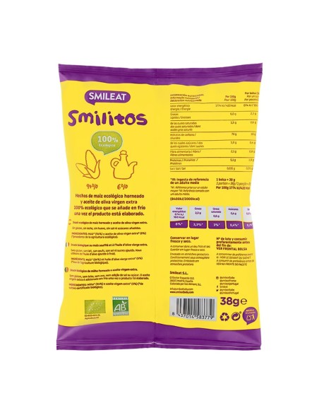 Oferta Smilitos de maíz bolsa 38g. +8M Smileat