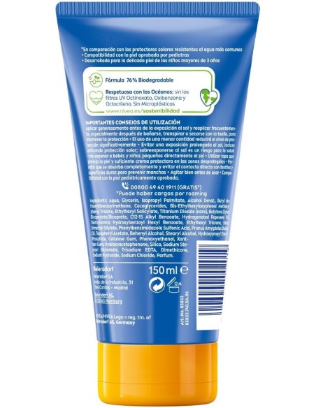Protector Solar Niños Ultra Protege & Cuida 150 ml – Nivea Sun