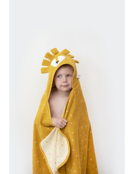 toalla-capa-bano-leon-trixie-3.jpg – Textura del algodón orgánico.