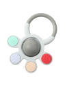 Sonajero mordedor texturas gris 0M+ BabyOno – Estimulación y alivio para tu bebé
