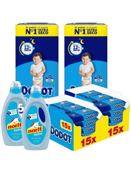 Pack completo con pañales, toallitas y Norit