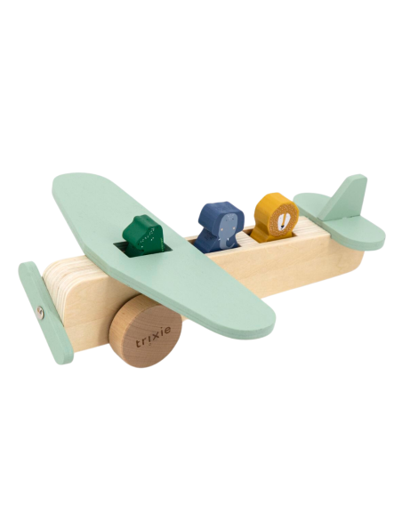 avion-animales-madera-trixie-2.jpg – Detalle de los animales.