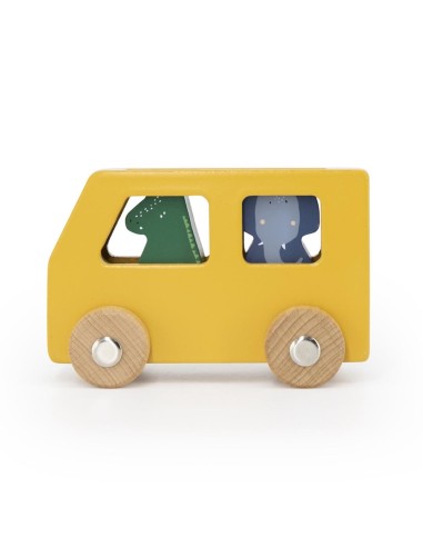 juego-coches-madera-animales-trixie-4.jpg – Vista lateral de los vehículos.