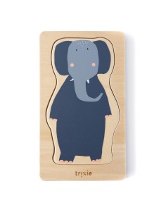 Puzzle de Animales de 4 Capas de Madera +12M Trixie 2