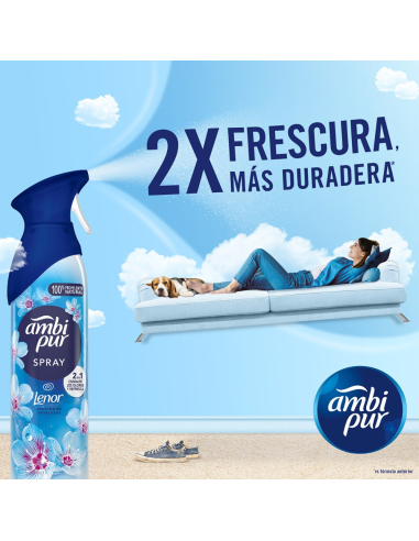 Ambientador 2 en 1 frescor de primavera 185ml Ambipur