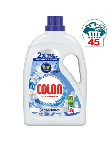 detergente-liquido-sensaciones-flor-elixir-45dosis-colon-2.jpg – Vista trasera con ingredientes y dosificación.