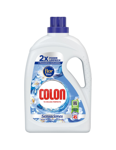 detergente-liquido-sensaciones-flor-elixir-45dosis-colon-1.jpg – Vista frontal detergente Colon Flor Elixir 45 dosis.