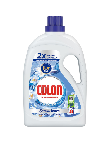 detergente-liquido-sensaciones-flor-elixir-45dosis-colon-1.jpg – Vista frontal detergente Colon Flor Elixir 45 dosis.