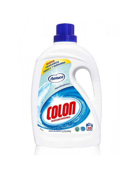 detergente-gel-fragancia-nenuco-34dosis-colon-2.jpg – Vista trasera con ingredientes y tabla de dosificación.