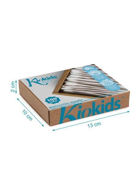 Caja de bastoncillos de algodón 100 uds. Kiokids