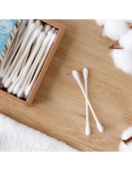 Caja de bastoncillos de algodón 100 uds. Kiokids