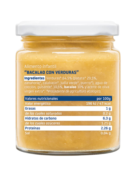 Tarrito bacalao con verduras | Smileat - Nappy.es